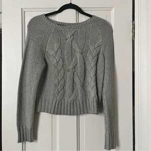 EF Gray Cable Knit Sweater